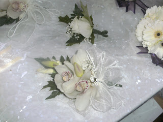 orchid corsage for mother of the bride
