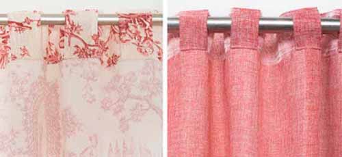 Modo de coser las trabillas en cortinas