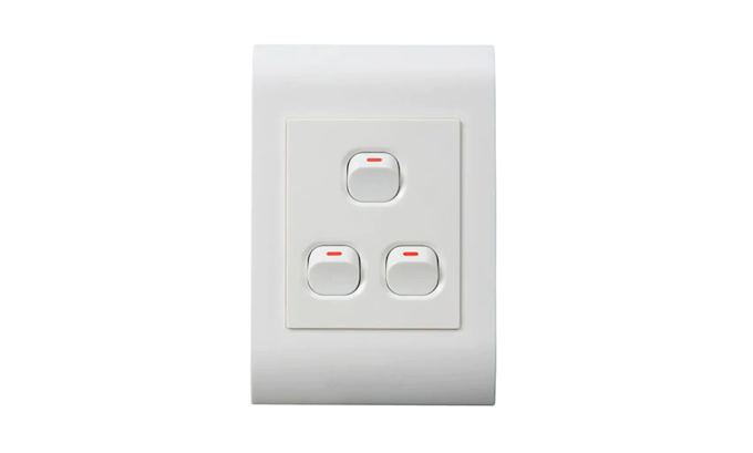 Switches and sockets - white 3 Lever switch