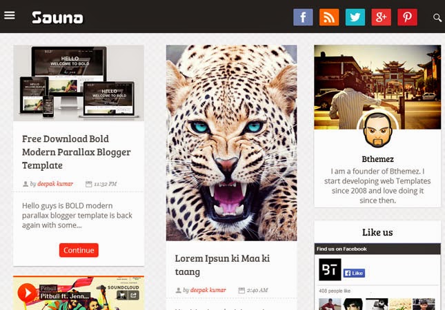 Sauna Responsive Blogger Template