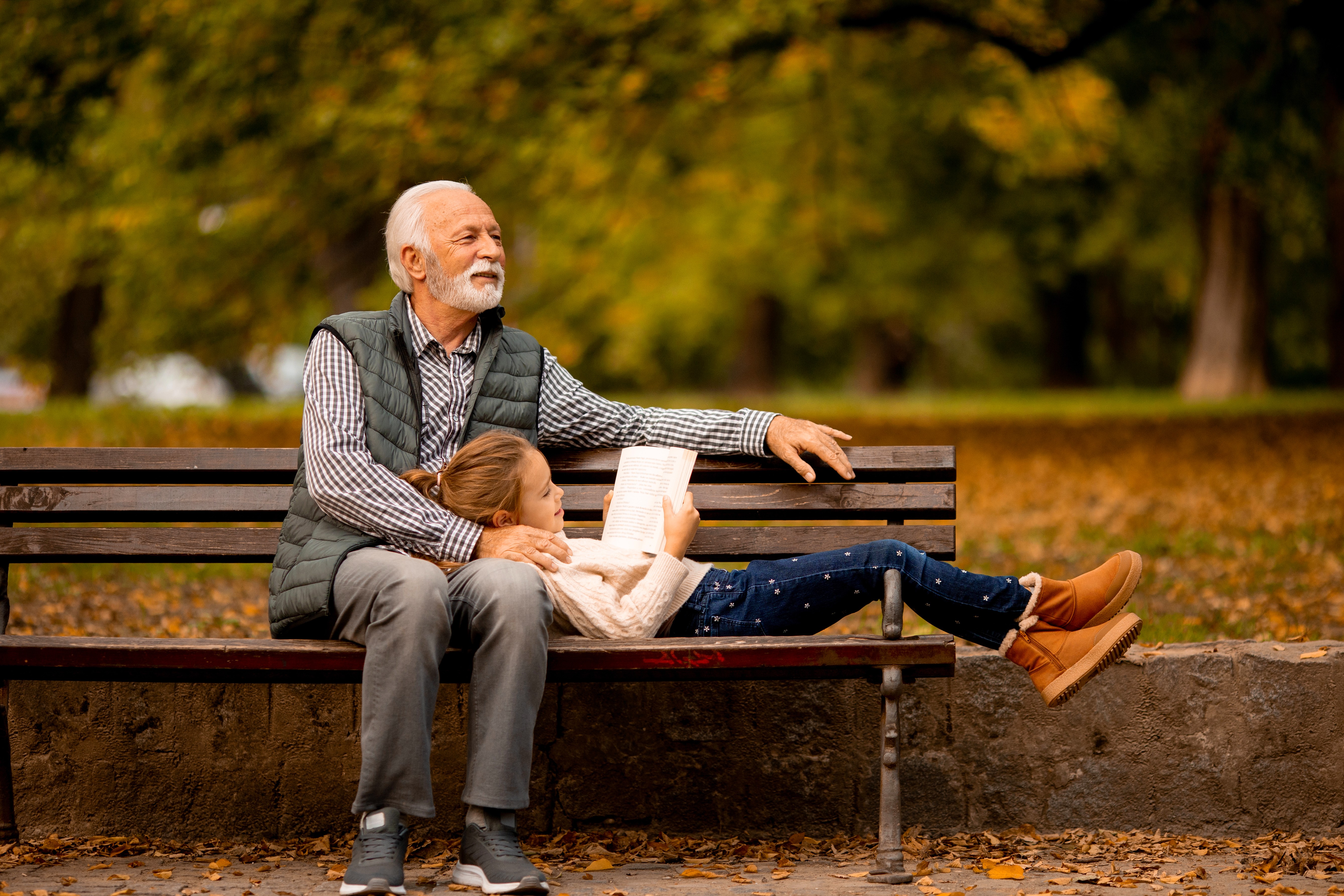 relaxing in the cemetery