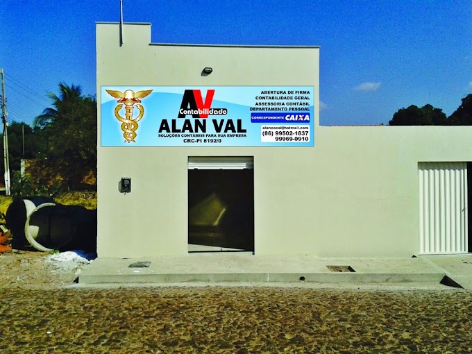 Alan Val Contabilidade avisa que está em novo endereço em Cocal