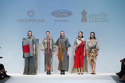 What? Ford's seat fabrics used for clothing in Hong Kong fashion show. 