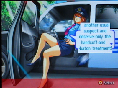 Sexy Poker Yui cop police officer handcuff and baton treatment strip Wii Ware