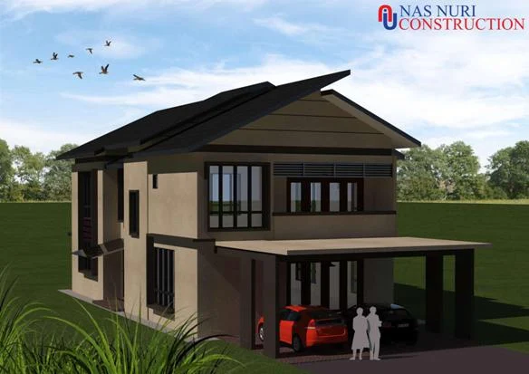 Gambar 3d rumah banglo 2 tingkat weekend house