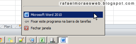 Botão direito do mouse não funciona na barra de tarefas