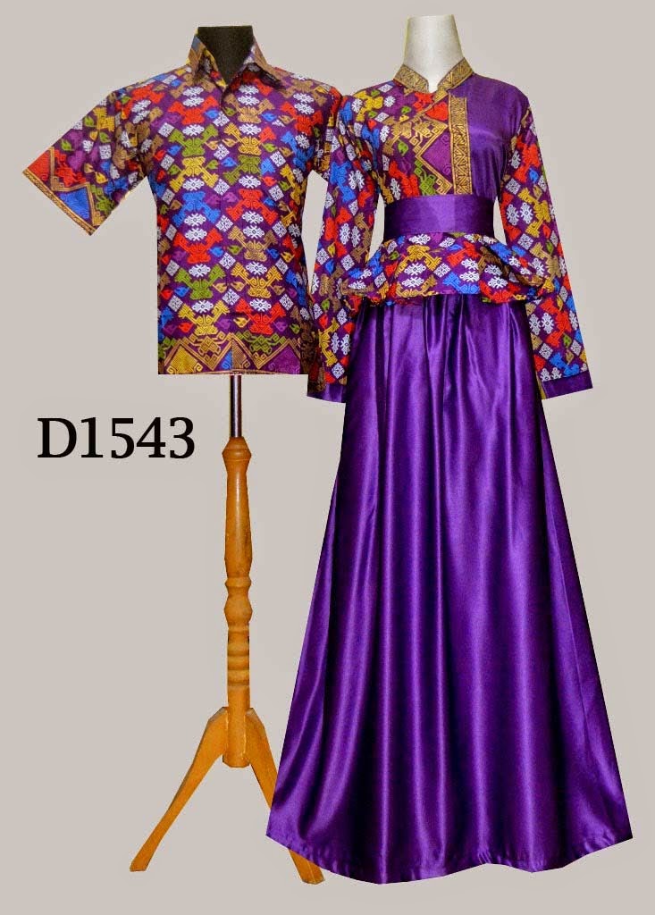 Baju Batik Couple Warna Ungu CantikNesia