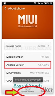 Software update - Update System / ROM MIUI On Xiaomi Redmi Note 2 Prime