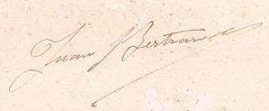 Firma de Juan Bertrán i Casals