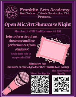 Franklin Arts Academy: Art Showcase and Open Mic Night - March 14