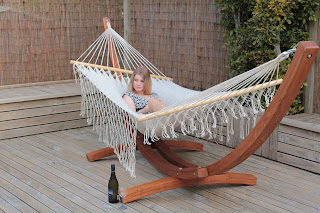 Wooden hammock stand