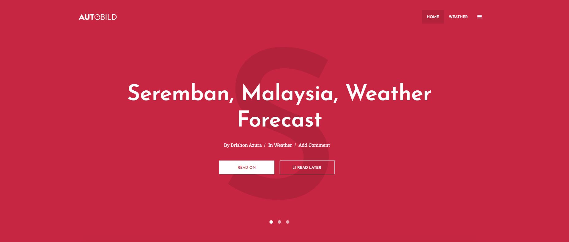 Weather forecast features