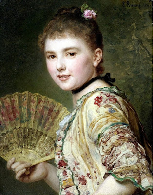 Ludwig Knaus - Lady with a Fan