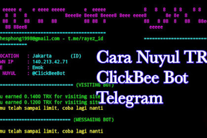 Cara Nuyul TRX ClickBee Bot Telegram Terbaru