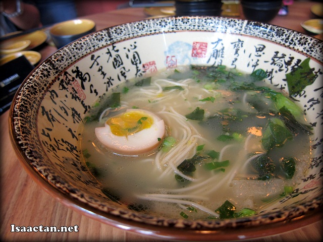 La Mian in Signature Pork Bone Soup served with Pan-fried Chicken Chop - RM15.80