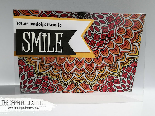 Using colouring pages in cardmaking by Sam Lewis AKA The Crippled Crafter | Spectrum Noir