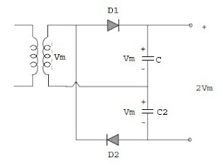 High voltage generating system using a diode (Voltage Doubler)