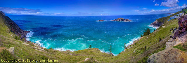 Panorama of the Atlantic Ocean as seen from Arraial do Cabo