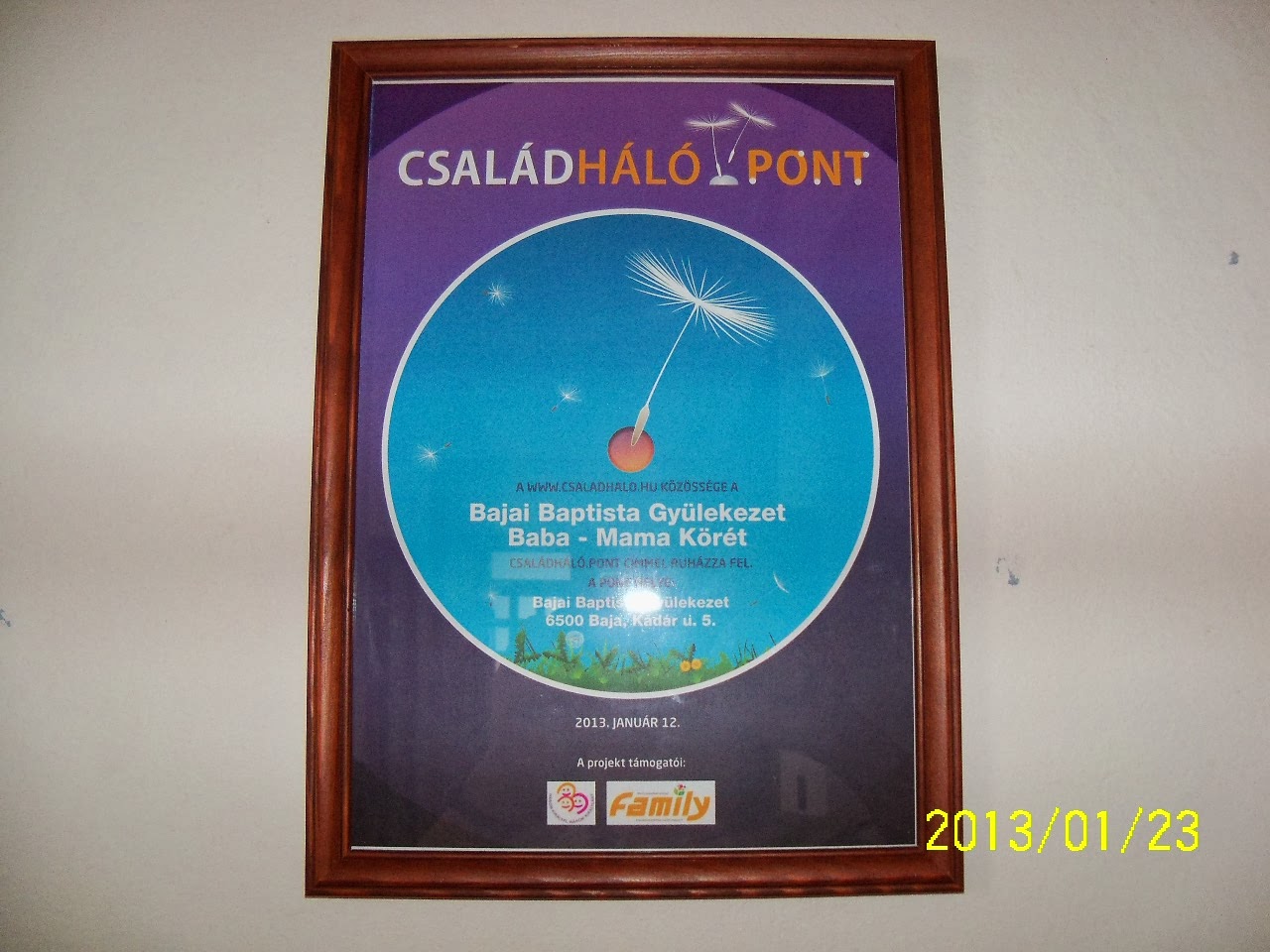 BAJA, 6500. Kádár u. 5. BAPTISTA GYÜLEKEZET