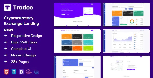 Tradee Cryptocurrency Exchange HTML Template