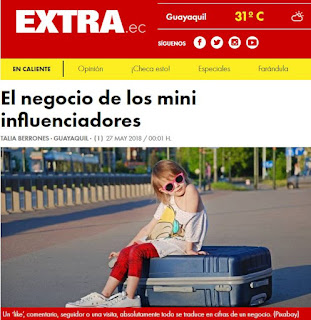 Entrevista para el artículo "El negocio de los mini influenciadores"