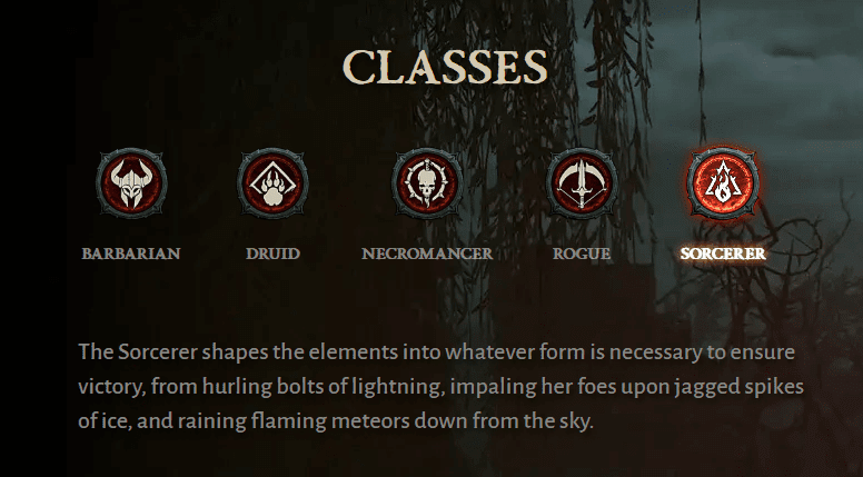 The five classes