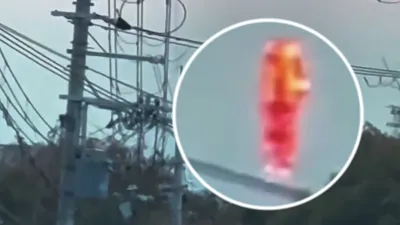 Close up look at the UFO and Sun phenomena Japan.