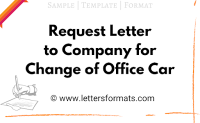 Request Letter for Replacement of Office Vehicle