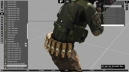 Arma3用TAC Vestアドオンの40 mm グレネード弾ポーチ