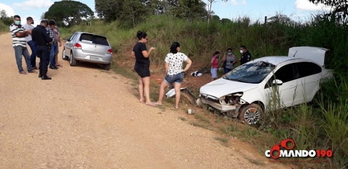Assaltantes capotam veículo durante roubo em Ji-Paraná