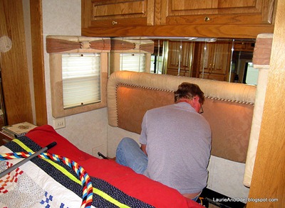 Jim at work in a tight spot.