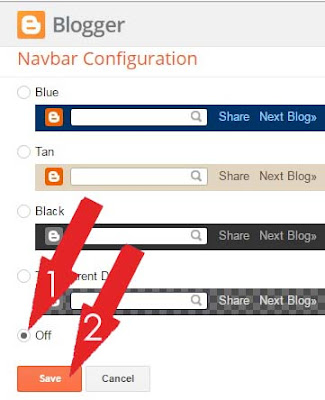 disable  navbar in blogger