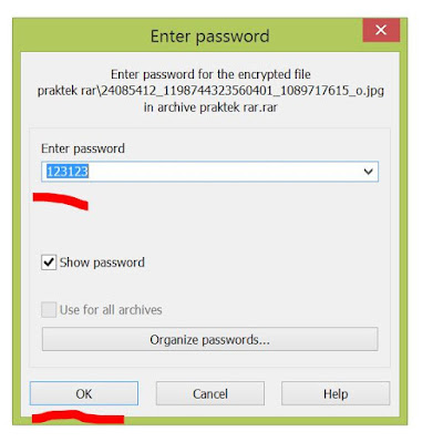 Cara memberikan password pada file .rar