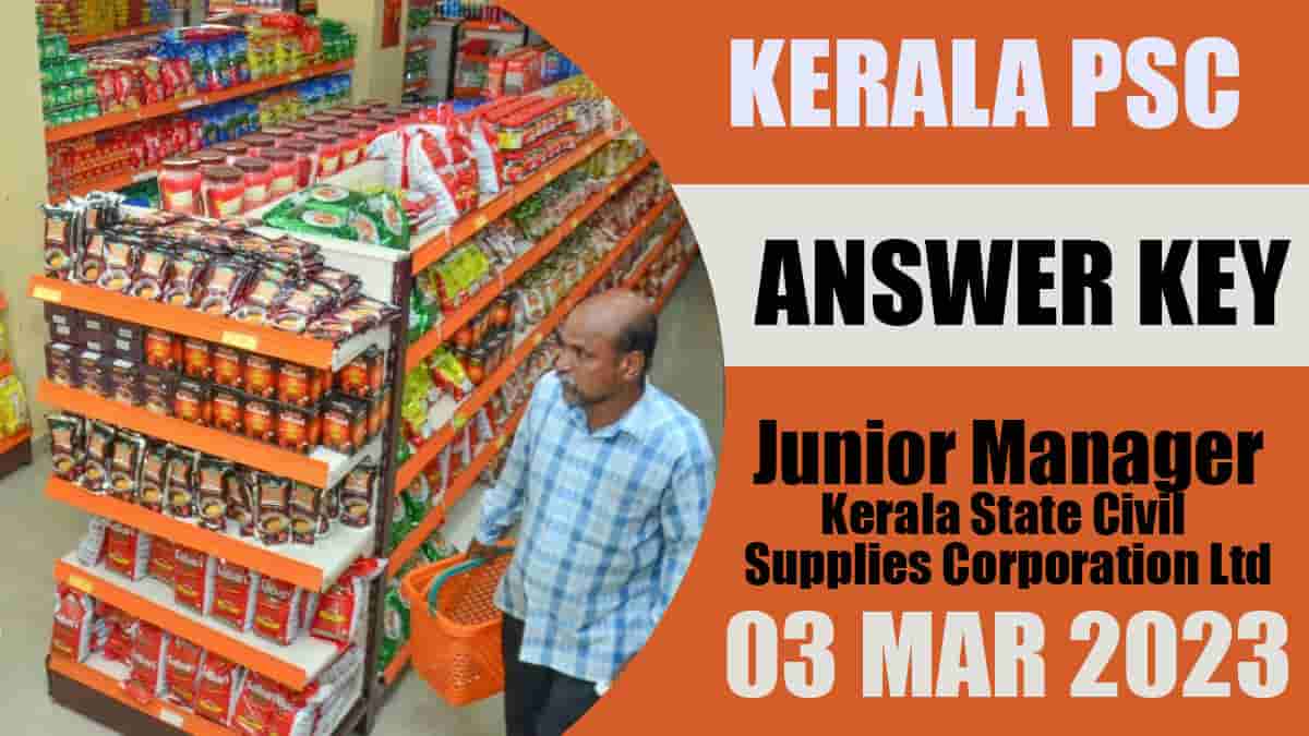 Junior Manager (Information  Management) | Kerala State Civil Supplies Corporation Ltd Exam