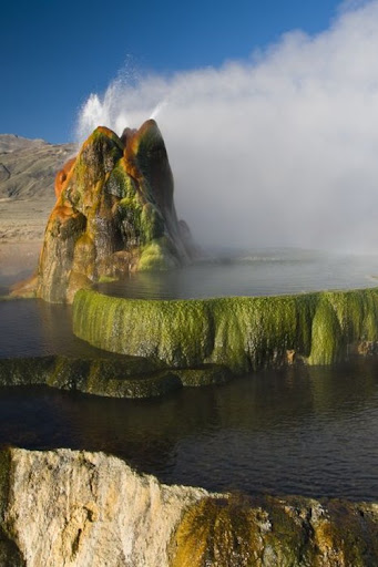 Fly Geyser; Amazing Geyser Landscape in Nevada