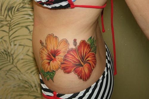 Tattoo On The Side Of Body. Side Body Tattoo Hibiscus