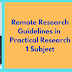 Remote Research Guidelines in Practical Research 1 Subject