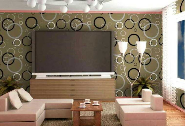 Desain Wallpaper Ruang Tamu Elegan