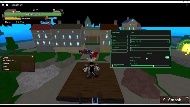 Roblox King Legacy Script (AutoFarm, AutoQuest, AutoBoss, AutoStats, AutoSkills)