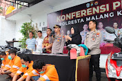 Polisi Berhasil Ungkap Sindikat Curanmor 16 TKP di Kota Malang
