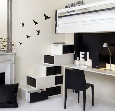 black and white modern interior designs with minimalist style