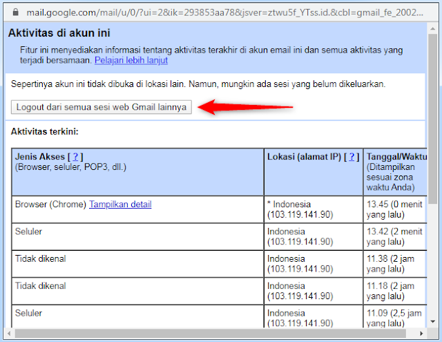 logout dari semua sesi web gmail