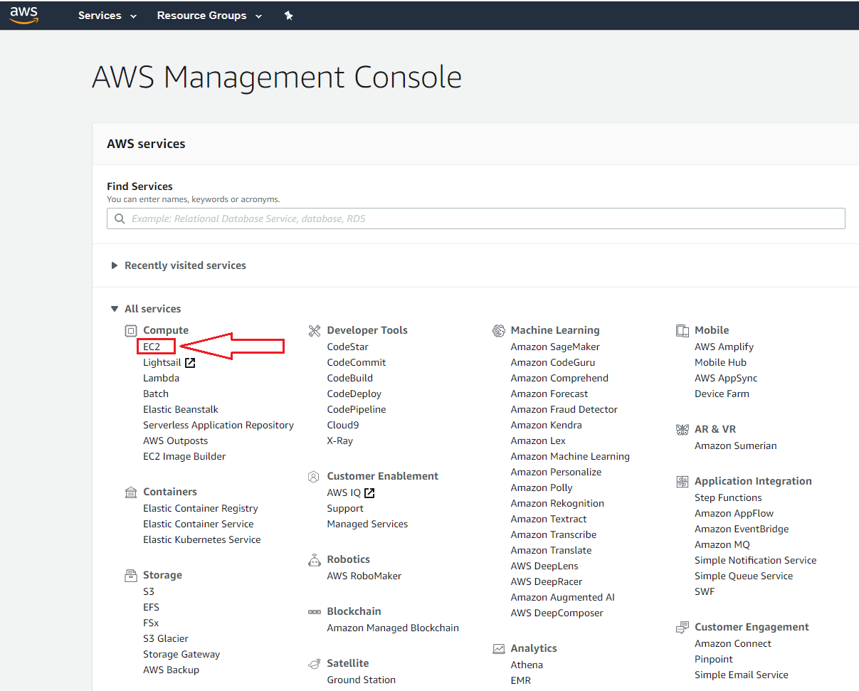 Mean stack environment on the AWS EC2 instance