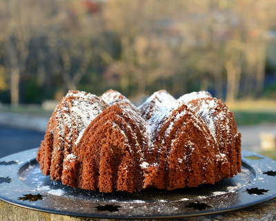 Spiced Honey Cake ♥ KitchenParade.com, rich with warm fall-and cold-weather spices.