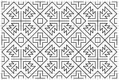 free blackwork spiky fill pattern