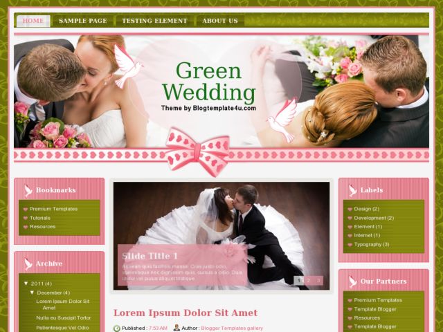  green color for basic background wedding design for main layout make it 