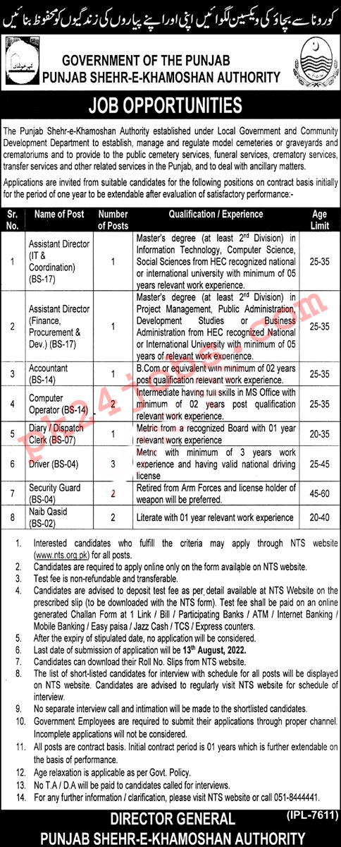 PSKA Jobs 2022 – Government Jobs 2022