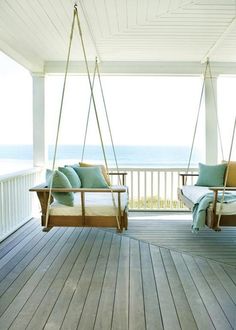 Beach porch swing