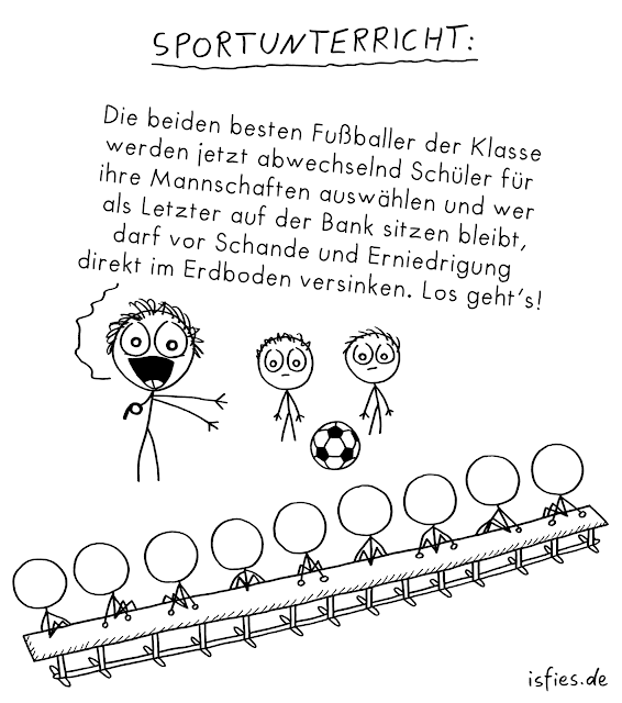 Sportunterricht Comic