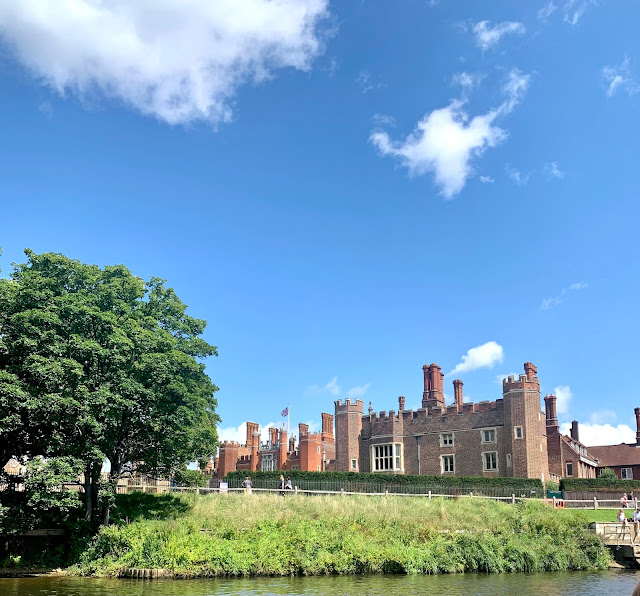 Hampton Court view from the river Thames